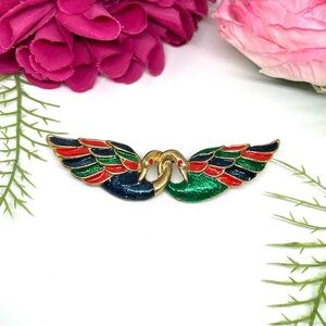 VINTAGE⚜️RETRO Colorful Enameled Ducks Brooch